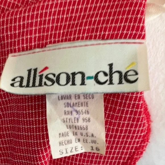 Allison-Che Long Sleeves Dress Size 16 - Picture 6 of 6